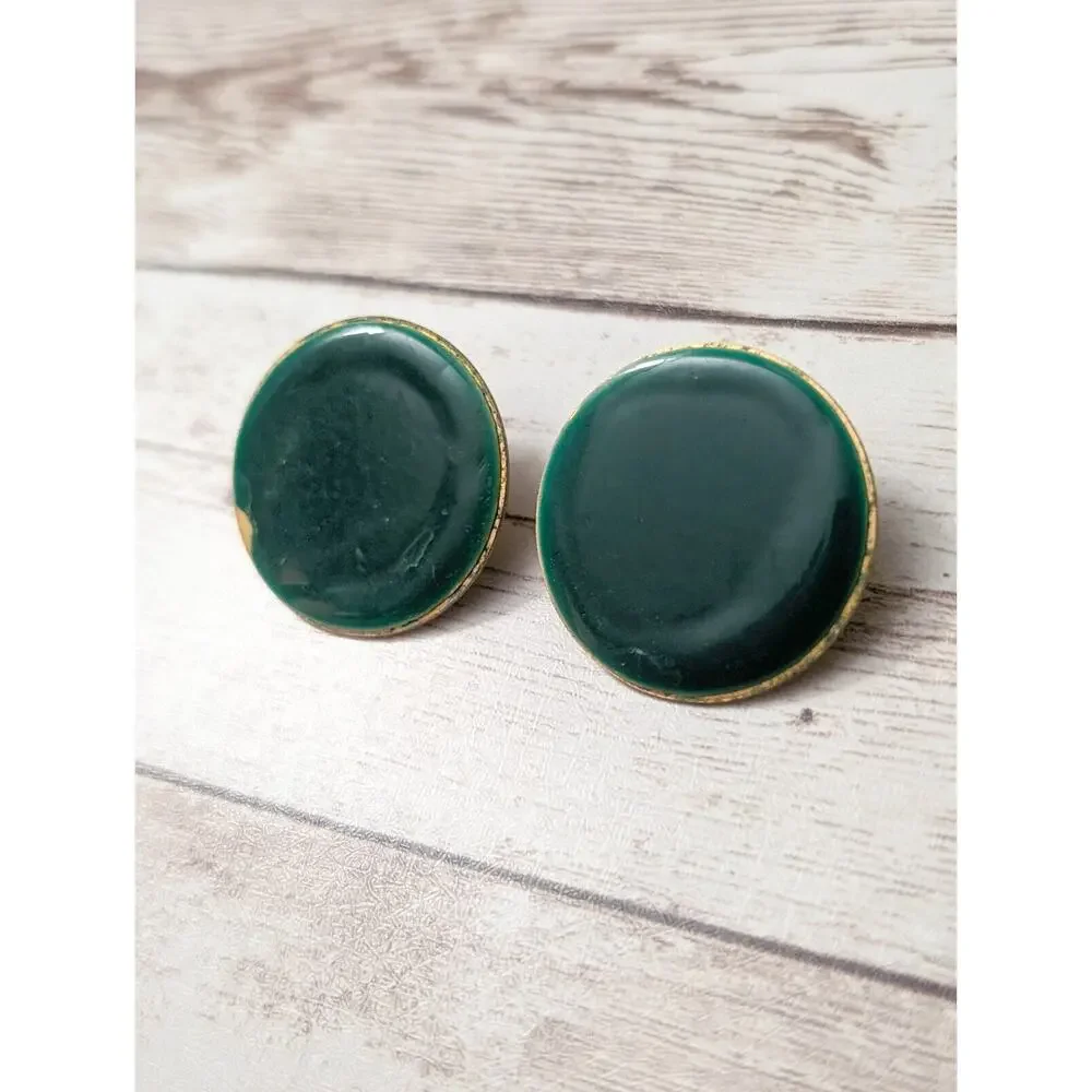 Vintage Clip On Earrings - 1.25